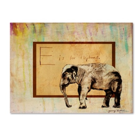 Tammy Kushnir 'E Is For Elephant' Canvas Art,24x32